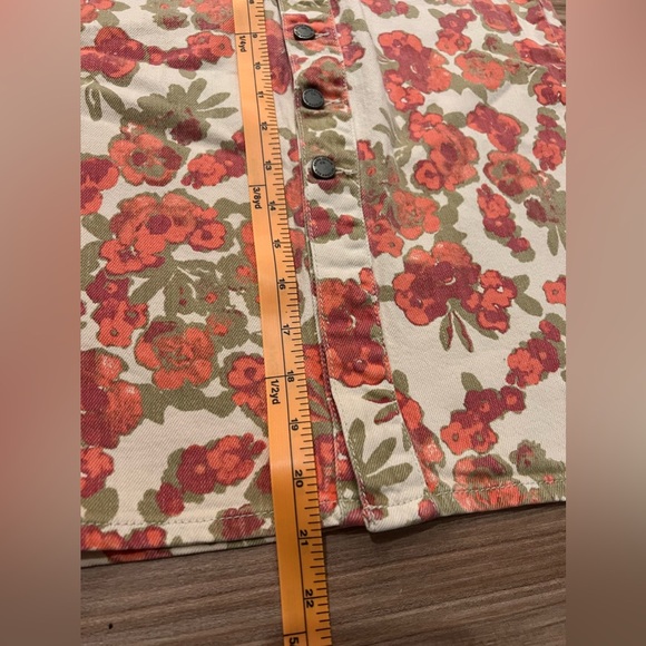 Paige Demin Floral Skirt 26 - Picture 4 of 5
